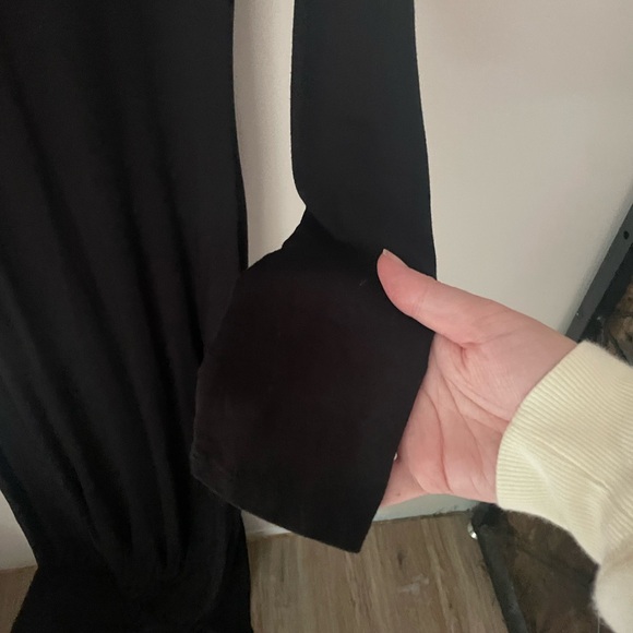 Lulu's Black Swept Away Long Sleeve Maxi Dress Size Medium - Picture 4 of 8